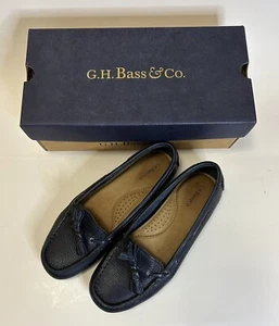 G. H. Bass & Co Appleton Navy Blue Leather Loafer Women’s Size 7 - Picture 1 of 10