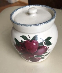 Home & Garden Party Sugar Bowl Apple Cluster Stoneware 2000 - Picture 1 of 3