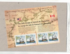 United State stamps 4074 - Champlain souvenir sheet - MNH BkRED - Picture 1 of 1