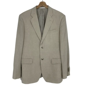 Nordstrom Ormezzano Linen Blazer Men's 40R Cream Two Button Pockets Minimalist - Picture 1 of 13