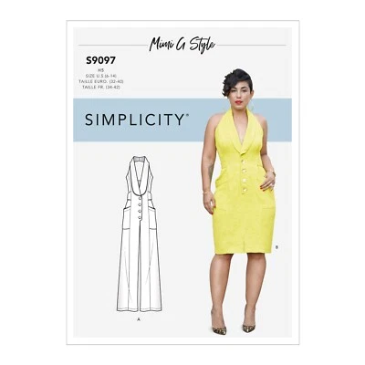 SIMPLICITY 9097 MISSES DRESS & JUMPSUIT with variations Sizes 6-14 & 16-24 - Image 1 of 4