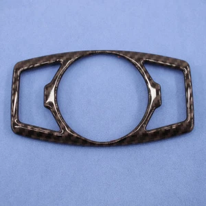 Carbon Fiber Style Head Light Lamp Button Cover Trim For Ford Mustang 2015-2018 - Picture 1 of 3