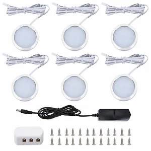 3/6 Stück LED Licht unter Schrank Küche Theke Schrank Puck Lampen Beleuchtung Ki - Bild 1 von 13