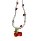 Vintage Cherry Pendant Necklace Fashion Collar Necklace Clavicle Chain Jewelry