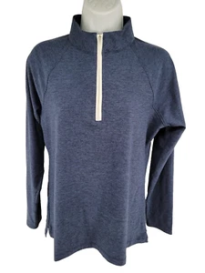 Peter Millar Women's 1/4 Zip Size M Navy Blue Long Sleeve Pullover NEW Tree Logo - Picture 1 of 12