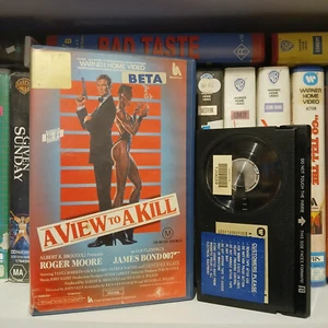 A View To Kill 1985 - Warner Brothers Betamax no VHS beta - Ex alquiler caja grande - Imagen 1 de 3