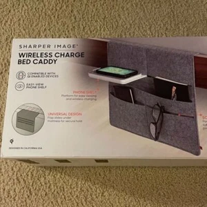 NWT Sharper Image Wireless Charge Bed Caddy - Picture 1 of 4