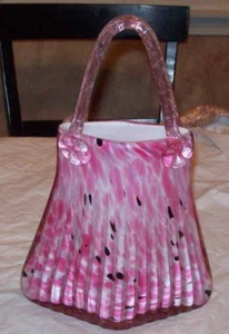 Vintage Thick and Heavy Glass Pocketbook . 14" Tall. Great Colors - Picture 1 of 12