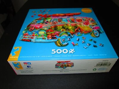 Volkswagen Bus Puzzle Perros y Canoa 500 piezas Nuevo en Caja Foto 1 de 4