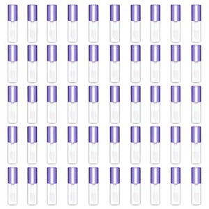 50 Pack 1.2ml Clear Mini Lip Gloss Tube Empty Lip Balm Containers with Lid - Picture 1 of 5