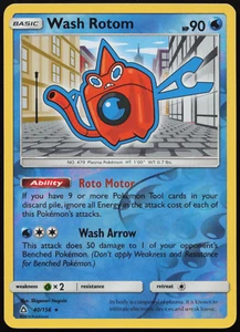 Wash Rotom 40/156 Reverse Holo Rare Sun & Moon Ultra Prism LP Pokemon Card - Picture 1 of 2