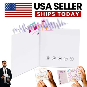 2 Hours Greeting Card Recordable Musical DIY Gift Card for Mom Dad Wife Husband - Picture 1 of 9