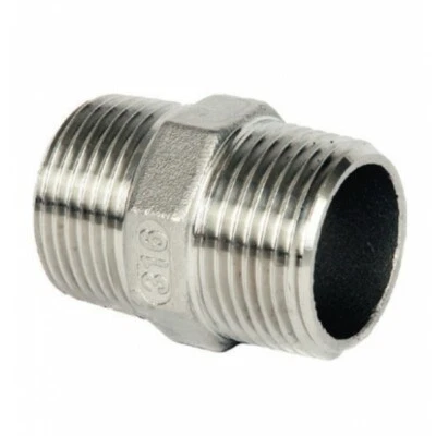 Hexagon Nipple Stainless Steel Pipe Fitting 1/8" - 4" Rated 150LB - Image 1 of 4