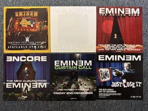 6 SELTENE VINTAGE 12X12" PLATTENLADEN DISPLAY FLATS/AUFKLEBER - EMINEM - ANFANG DER 2000er - Bild 1 von 2