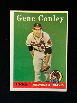 1958 Topps Gene Conley #431 Milwaukee Braves Ex Foto 1 de 2