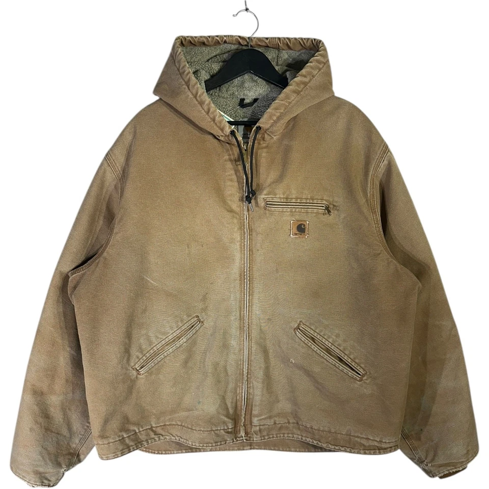 Vintage Carhartt Sherpa-Lined Active Jac Workwear Jacket Tan Mens XXL - Image 1 of 4
