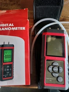 Digital Manometer, Professional Air Pressure Meter, Dual-Port HVAC (z01) - Picture 1 of 4