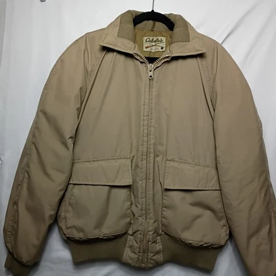 Cabelas Goose Down Hunting Parka Jacket Tan Men’s Size Large Vintage - Image 1 of 4