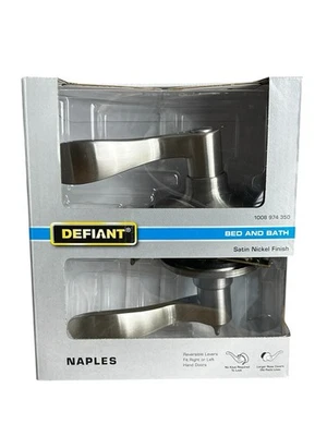 Defiant Naples Satin Nickel Bed/Bath Door Lever - Image 1 of 4