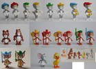 RAR Satz Steckfiguren TOM & JERRY mit allen 8 VARIANTEN + 1 BPZ von FERRERO 1992