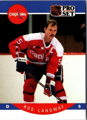 1990 Pro Set Rod Langway #314 Washington Capitals Hockey Card - Image 1 of 2