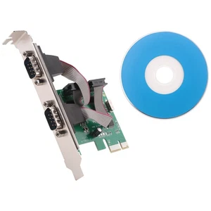 (R) PCI-E PCI Express Dual Serial DB9 RS232 2 Ports Kontroller Adapter Kar4866 - Bild 1 von 7