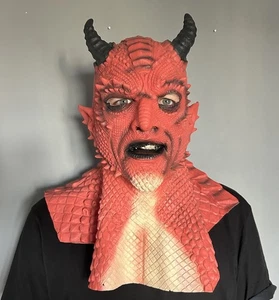 Diablo Demon Mask With Horns Halloween Horror Fancy Dress Cosplay *PLEASE READ - Picture 1 of 14