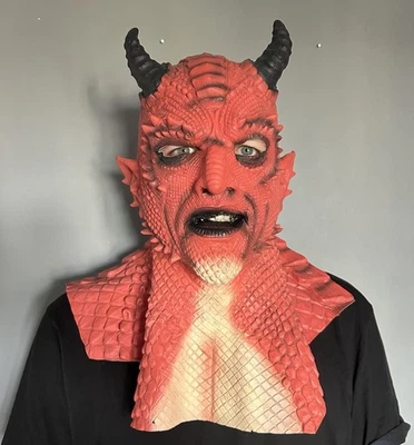 Diablo Demon Mask With Horns Halloween Horror Fancy Dress Cosplay *PLEASE READ - Image 1 of 4