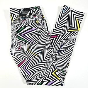 ABBEY DAWN by AVRIL LAVIGNE HOSE Gr. 9 GEOMETRISCH NEON Y2K SKATER SKINNY STRETCH - Bild 1 von 12