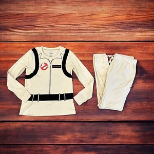 MJC Ghostbusters Pajama Set Size Small Proton Pack Adult Costume Tan Uniform - Picture 1 of 6