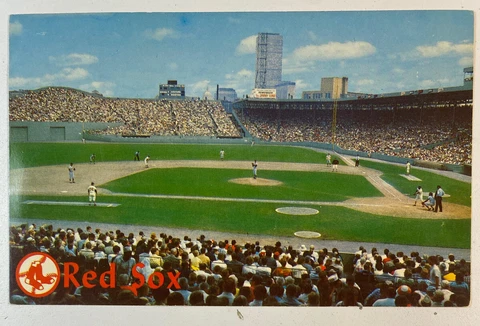 Red Socks Fenway Park Vintage Post Card A GREAT PIECE 1960's Cover