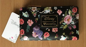 Loungefly Heart Logo Disney Alice in Wonderland Floral Print Wallet Purse - Picture 1 of 5