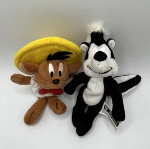 Designed For Warner Bros Studio Store 1999 Speedy Gonzales And Pepe Le Pew Plush - Picture 1 of 10