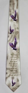 Wings As Eagles Mens Necktie Isaiah 40:31 Christian Religious Scripture Tie - Picture 1 of 4