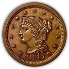 1847 Braided Hair Large Cent Uncirculated Unc Coin #4157