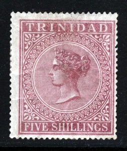 TRINIDAD Queen Victoria 1869 5s. Rose-Lake Wmk Crown CC Perf. 12½ SG 87 MINT - Picture 1 of 1