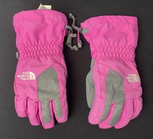 Guanti da neve invernali The North Face HyVent bambina grandi rosa sci snowboard rari - Foto 1 di 12