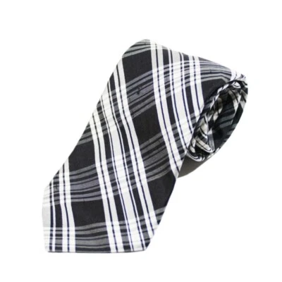 Altea Milano Black Check Italian Silk Tie 4706 - Image 1 of 2