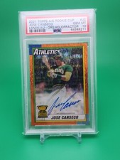 2021 Jose Canseco Topps All Star Rookie Cup ORANGE AUTO /25 - JC Oakland A's