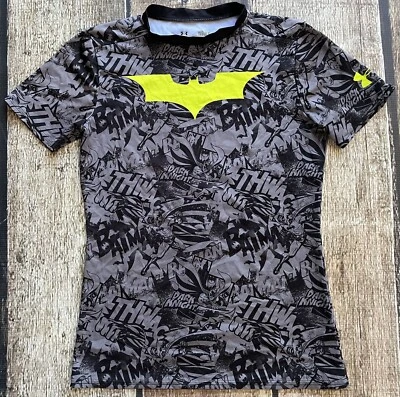 UNDER ARMOUR ALTER EGO COMPRESSION SHIRT DC BATMAN BOYS LARGE YOUTH EXCELLENT - Image 1 of 4