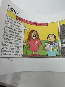 Impresión litográfica de arte de golf Cathy Comic Strip Cathy Guisewite 469/500  - Imagen 1 de 3