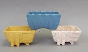 3x California Pottery Vintage Mid Century Glaze Planter Flower Pot Retro 1266 - Picture 1 of 4