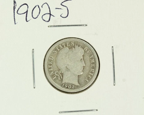 1902-S Barber Dime : Good + Cover