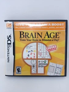 BRAIN AGE Nintendo DS -VG COMPLETE CIB FREE SHIPPING - Picture 1 of 1