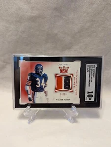 Walter Payton Game-Used/Worn Jersey Premium Patch /50 Chicago Bears 🏉♨️SGC 10 - Picture 1 of 2