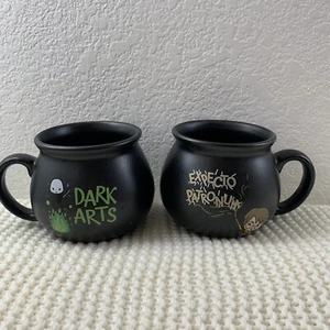 Set Of 2 Black Harry Potter Color Changing Coffee Cocoa Ceramic Mugs - Picture 1 of 6