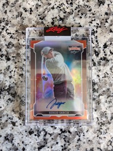 Sergio Garcia 2022 Leaf Vibrance Orange Autograph /6 SSP