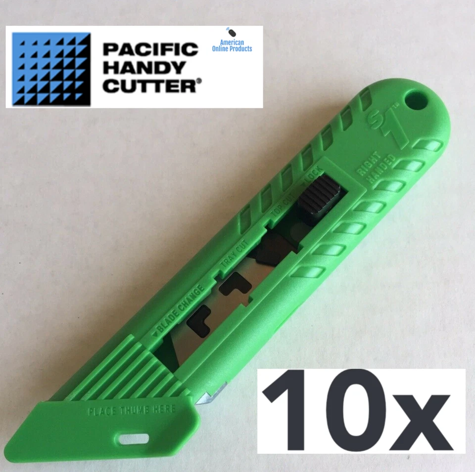 Pacific Handy Right Handed S1 Safety Cutter Makes Easy Cuts 1 Each