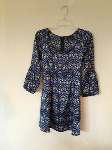 Dress-Junior Size S New Directions Blue, Silver & Black - Picture 1 of 2