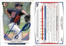 Lewis Thorpe Signed 2014 Bowman #BP32 Card Minnesota Twins Auto AU